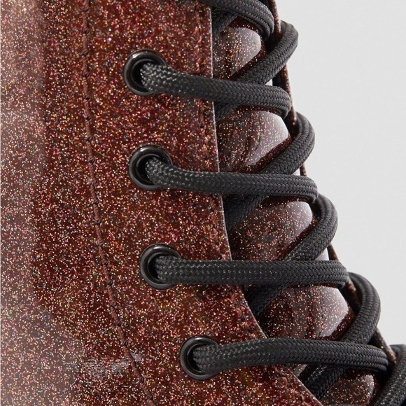 DOC MARTENS 1460 GLITTER LACE UP BOOTS Kids 13 - Picture 5 of 13